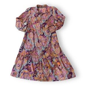 Anthropologie Pilcro Midi Dress Button Front Sz L Corduroy, like new condition
